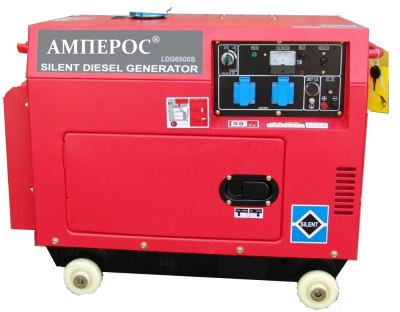 картинка Бензиновый генератор Амперос LT7500CLE в кожухе от магазина Генератор Центр