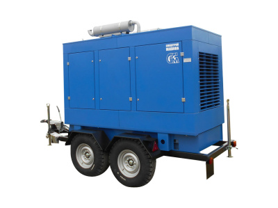 картинка Дизельный генератор ССМ ЭД-200-Т400-РПМ2 в шумозащитном кожухе на шасси от магазина Генератор Центр