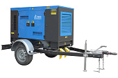 дизельный генератор тсс ад-128с-т400-1рм20 в шумозащитном кожухе на прицепе