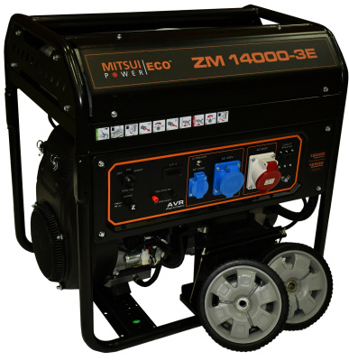 картинка Бензиновый генератор Mitsui Power ECO ZM 14000 E-3 от магазина Генератор Центр